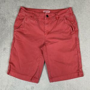 Orvis womens weathered rose red flat front 10" inseam chino shorts - size 4